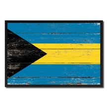 Load image into Gallery viewer, Bahamas Country National Flag Vintage Canvas Print with Picture Frame Home Decor Wall Art Collection Gift Ideas