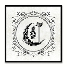 Load image into Gallery viewer, Alphabet C White Canvas Print Black Frame Kids Bedroom Wall Décor Home Art
