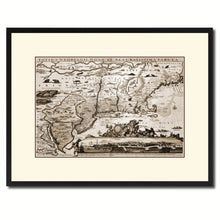 Load image into Gallery viewer, New England Vintage Sepia Map Canvas Print, Picture Frame Gifts Home Decor Wall Art Decoration