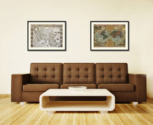Load image into Gallery viewer, Asia Vintage Antique Map Wall Art Home Decor Gift Ideas Canvas Print Custom Picture Frame
