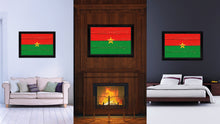 Load image into Gallery viewer, Burkina Faso Country Flag Vintage Canvas Print with Black Picture Frame Home Decor Gifts Wall Art Decoration Artwork