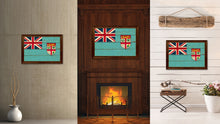 Load image into Gallery viewer, Fiji Country Flag Vintage Canvas Print with Brown Picture Frame Home Decor Gifts Wall Art Decoration Artwork