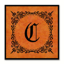 Load image into Gallery viewer, Alphabet C Orange Canvas Print Black Frame Kids Bedroom Wall Décor Home Art