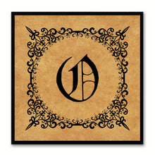Load image into Gallery viewer, Alphabet O Brown Canvas Print Black Frame Kids Bedroom Wall Décor Home Art