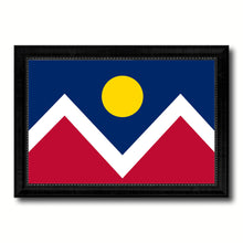 Load image into Gallery viewer, Denver City Colorado State Flag Canvas Print Black Picture Frame