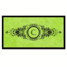 Load image into Gallery viewer, Alphabet Letter C Green Canvas Print Black Frame Kids Bedroom Wall Décor Home Art
