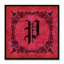 Load image into Gallery viewer, Alphabet P Red Canvas Print Black Frame Kids Bedroom Wall Décor Home Art