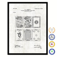 Load image into Gallery viewer, 1899 System of Educational Playing Cards Old Patent Art Print on Canvas Custom Framed Vintage Home Decor Wall Decoration Great for Gifts