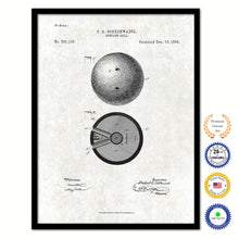 Load image into Gallery viewer, 1894 Bowling Ball Old Patent Art Print on Canvas Custom Framed Vintage Home Decor Wall Decoration Great for Gifts