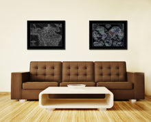 Load image into Gallery viewer, Canada Alaska Vintage Monochrome Map Canvas Print, Gifts Picture Frames Home Decor Wall Art