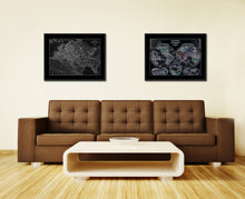 Load image into Gallery viewer, Europe In The Middle Ages Crusades Vintage Monochrome Map Canvas Print, Gifts Picture Frames Home Decor Wall Art