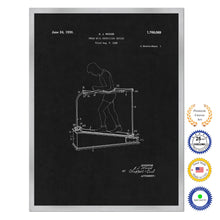 Load image into Gallery viewer, 1930 Tread Mill Exercising Device Old Patent Art Print on Canvas Custom Framed Vintage Home Decor Wall Decoration Great for Gifts