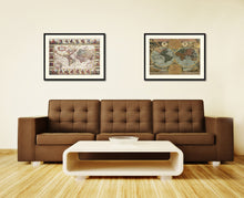 Load image into Gallery viewer, Geographic Vintage Antique Map Wall Art Home Decor Gift Ideas Canvas Print Custom Picture Frame