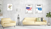 Load image into Gallery viewer, Oklahoma Flag Gifts Home Decor Wall Art Canvas Print with Custom Picture Frame