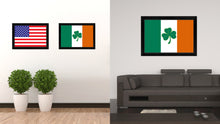 Load image into Gallery viewer, Ireland Saint Patrick Flag Canvas Print Black Picture Frame Gifts Home Decor Wall Art
