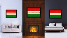 Load image into Gallery viewer, Hungary Country Flag Vintage Canvas Print with Black Picture Frame Home Decor Gifts Wall Art Decoration Artwork
