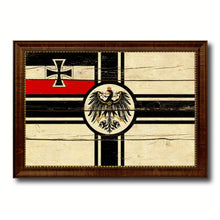 Load image into Gallery viewer, Imperial German Navy 1867-1871 War Military Flag Vintage Canvas Print with Brown Picture Frame Gifts Ideas Home Decor Wall Art Decoration