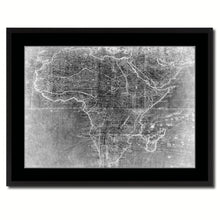 Load image into Gallery viewer, Africa Mapmaker Vintage Monochrome Map Canvas Print, Gifts Picture Frames Home Decor Wall Art