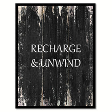 Load image into Gallery viewer, Recharge & unwind Motivational Quote Saying Canvas Print with Picture Frame Home Decor Wall Art