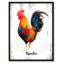 Load image into Gallery viewer, Rooster Bird Canvas Print, Black Picture Frame Gift Ideas Home Decor Wall Art Decoration