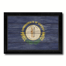 Load image into Gallery viewer, Kentucky State Flag Texture Canvas Print with Black Picture Frame Home Decor Man Cave Wall Art Collectible Decoration Artwork Gifts