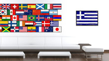 Load image into Gallery viewer, Greece Country National Flag Vintage Canvas Print with Picture Frame Home Decor Wall Art Collection Gift Ideas