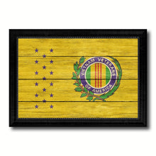 Load image into Gallery viewer, Vietnam War American Veterans Military Flag Texture Canvas Print with Black Picture Frame Gift Ideas Home Decor Wall Art