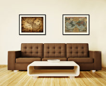 Load image into Gallery viewer, America Vintage Antique Map Wall Art Home Decor Gift Ideas Canvas Print Custom Picture Frame