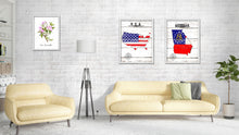Load image into Gallery viewer, Georgia Flag Gifts Home Decor Wall Art Canvas Print with Custom Picture Frame