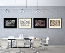 Load image into Gallery viewer, Denmark Centuries Vintage Monochrome Map Canvas Print, Gifts Picture Frames Home Decor Wall Art