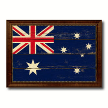 Load image into Gallery viewer, Australia Country Flag Vintage Canvas Print with Brown Picture Frame Home Decor Gifts Wall Art Decoration Artwork