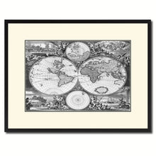 Load image into Gallery viewer, Frederick Ee Wit Vintage B&W Map Canvas Print, Picture Frame Home Decor Wall Art Gift Ideas