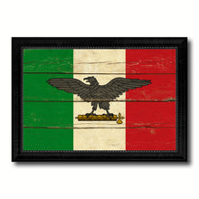 Load image into Gallery viewer, Italy War Eagle Italian Flag Vintage Canvas Print with Black Picture Frame Home Decor Wall Art Decoration Gift Ideas
