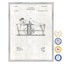 Load image into Gallery viewer, 1885 Excercising Machine Old Patent Art Print on Canvas Custom Framed Vintage Home Decor Wall Decoration Great for Gifts