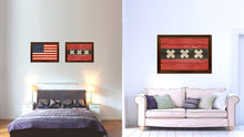Load image into Gallery viewer, Amsterdam City Netherlands Country Texture Flag Canvas Print Brown Picture Frame