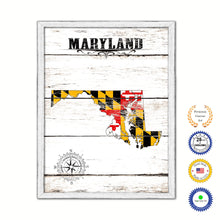 Load image into Gallery viewer, Maryland Flag Gifts Home Decor Wall Art Canvas Print with Custom Picture Frame