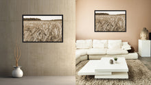 Load image into Gallery viewer, Barley paddy Sepia Landscape decor, National Park, Sightseeing, Attractions, Black Frame