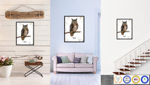 Load image into Gallery viewer, Owl Bird Canvas Print, Black Picture Frame Gift Ideas Home Decor Wall Art Decoration