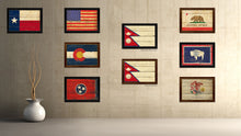 Load image into Gallery viewer, Nepal Country Flag Vintage Canvas Print with Brown Picture Frame Home Decor Gifts Wall Art Decoration Artwork
