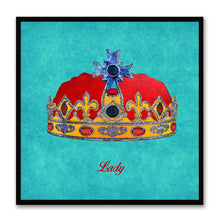 Load image into Gallery viewer, Lady Aqua Canvas Print Black Frame Kids Bedroom Wall Home Décor