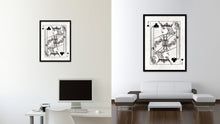 Load image into Gallery viewer, One Eye Jack Clover Poker Decks of Vintage Cards Print on Canvas Black Custom Framed