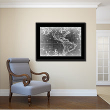 Load image into Gallery viewer, America Vintage Monochrome Map Canvas Print, Gifts Picture Frames Home Decor Wall Art