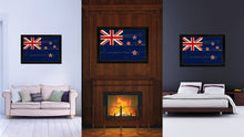 Load image into Gallery viewer, New Zealand Country Flag Vintage Canvas Print with Black Picture Frame Home Decor Gifts Wall Art Decoration Artwork