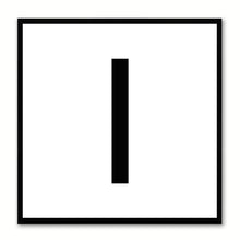 Load image into Gallery viewer, Alphabet I White Canvas Print Black Frame Kids Bedroom Wall Décor Home Art