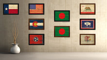 Load image into Gallery viewer, Bangladesh Country Flag Vintage Canvas Print with Brown Picture Frame Home Decor Gifts Wall Art Decoration Artwork