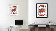 Load image into Gallery viewer, One Eye Jack Heart Poker Decks of Vintage Cards Print on Canvas Black Custom Framed