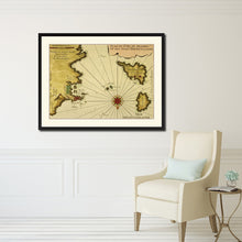 Load image into Gallery viewer, Sicily West Aegadian Islands Vintage Antique Map Wall Art Home Decor Gift Ideas Canvas Print Custom Picture Frame