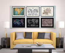 Load image into Gallery viewer, Europe Vintage Sepia Map Canvas Print, Picture Frame Gifts Home Decor Wall Art Decoration