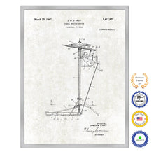 Load image into Gallery viewer, 1947 Cymbal Beating Device Old Patent Art Print on Canvas Custom Framed Vintage Home Decor Wall Decoration Great for Gifts