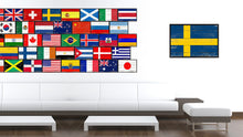 Load image into Gallery viewer, Sweden Country National Flag Vintage Canvas Print with Picture Frame Home Decor Wall Art Collection Gift Ideas